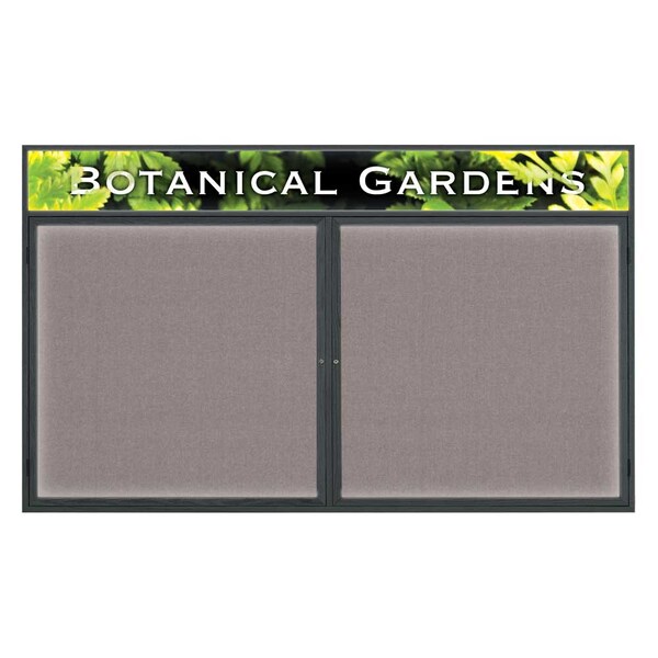 United Visual Products Open Faced Traditional Corkboard, 48x36" UV642A-BLACK-AMETHY - main